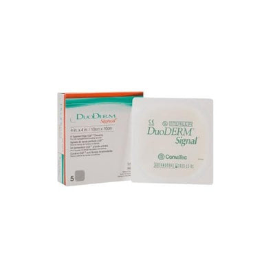 Convatec US DuoDerm Signal Hydrocolloid Dressing 4x4" Sterile Square Adhesive Flesh Abs LF, 30 BX/CA - 403326