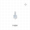 Male Luer Lock, Tubing Port, Clear - 0.106 inch ID/ 0.15 inch - 0.154 inch OD (2.69 mm/3.81 mm - 3.91 mm) - 716281