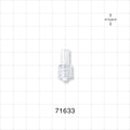 Male Luer Lock, Tubing Port, Clear - 0.146 inch - 0.135 inch ID/0.254 inch OD (3.71 mm - 3.43 mm/6.45 mm) - 71633