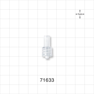Male Luer Lock, Tubing Port, Clear - 0.146 inch - 0.135 inch ID/0.254 inch OD (3.71 mm - 3.43 mm/6.45 mm) - 71633