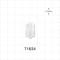 Male Luer Lock, Tubing Port, Clear - 0.132 inch - 0.124 inch ID (3.35 mm - 3.15 mm) - 71634