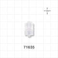 Male Luer Lock, Tubing Port, Clear - 0.101 inch - 0.095 inch ID (2.57 mm - 2.41 mm) - 71635