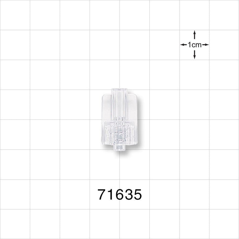 Male Luer Lock, Tubing Port, Clear - 0.101 inch - 0.095 inch ID (2.57 mm - 2.41 mm) - 71635
