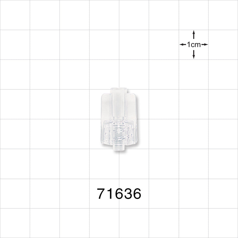 Male Luer Lock, Tubing Port, Clear - 0.164 inch - 0.158 inch ID (4.17 mm - 4.01 mm) - 71636