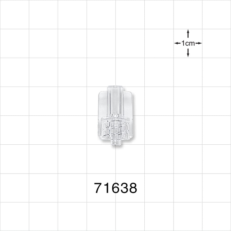Male Luer Lock, Tubing Port, Clear - 0.125 inch - 0.118 inch ID (3.18 mm - 3 mm) - 71638