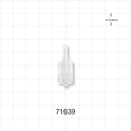 Male Luer Lock, Tubing Port, Clear - 0.105 inch ID/0.154 inch - 0.192 inch OD (2.67 mm/3.91 mm - 4.88 mm) - 71639