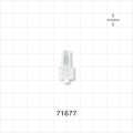 Male Luer Lock, Tubing Port, Clear - 0.192 inch - 0.182 inch ID/0.254 inch - 0.26 inch OD (2.28 mm) - 71677