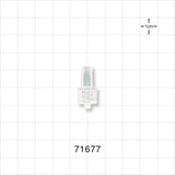 Male Luer Lock, Tubing Port, Clear - 0.192 inch - 0.182 inch ID/0.254 inch - 0.26 inch OD (2.28 mm) - 71677