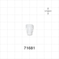 Push-On Male Luer Cap, Vented, White -  - 71681