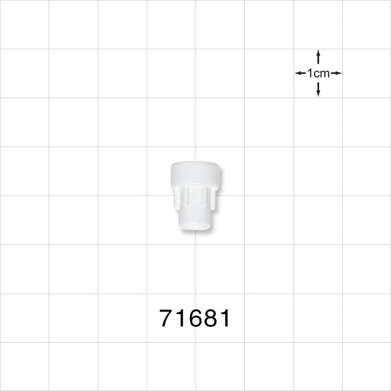 Push-On Male Luer Cap, Vented, White -  - 71681