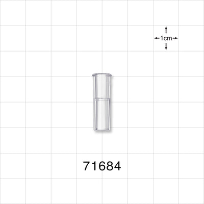 Female Luer Lock, Tubing Port, Clear - 0.152 inch - 0.134 inch ID (3.86 mm - 3.4 mm) - 71684