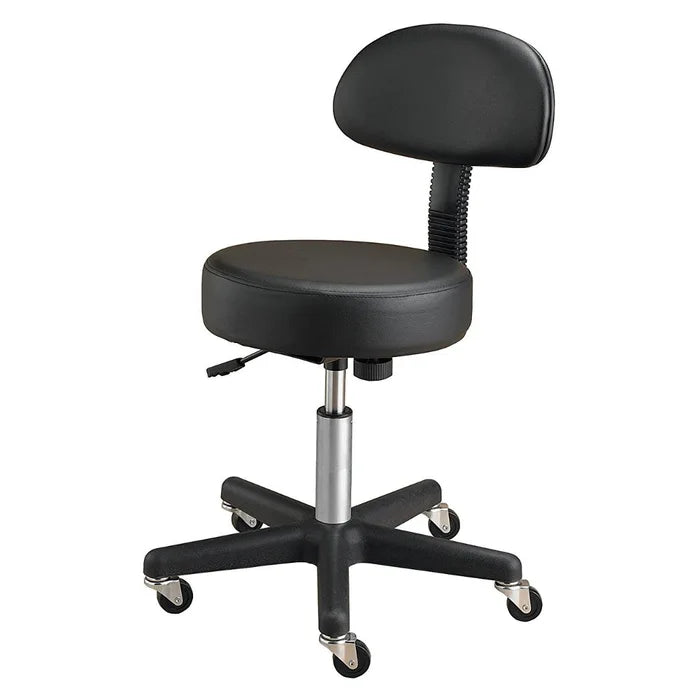 Pneumatic Therapy Stool with Backrest Black (Packaging - Each)
