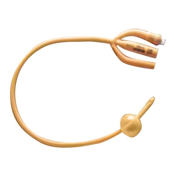 Teleflex LLC Gold 3-Way Foley Catheter Straight Tip Silicone 25Fr 30cc - 183430240