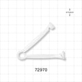 Non-Reopening Clamp, White - 1.41 inch (35.8 mm) Sealing Length - 72970