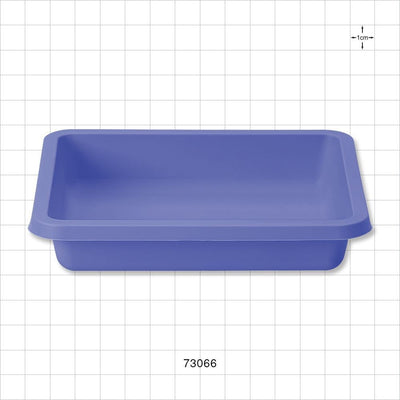 Shallow Tray, Blue - 4.74 inch x 5.4 inch x 1 inch (120.4 mm x 137.2 mm x 25.4 mm) - 73066