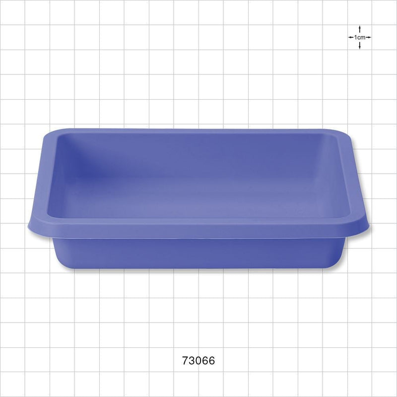 Shallow Tray, Blue - 4.74 inch x 5.4 inch x 1 inch (120.4 mm x 137.2 mm x 25.4 mm) - 73066
