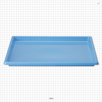 Large Platform Tray, Blue - 14.66 inch x 16.33 inch x 1.04 inch (372.4 mm x 414.8 mm x 26.4 mm) - 73070