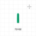 Instrument Guard, Non-Vented, Green - 0.11 inch x 0.75 inch (2.8 mm x 19.1 mm) - 73102
