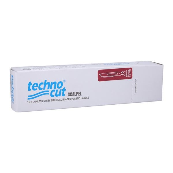 Myco Medical Supplies -Technocut Disposable Scalpel #10 Plastic/Stainless Steel Sterile 6008T-10