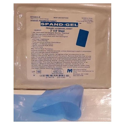 Medi-Tech Intl Corp SpanGel Hydrogel Wound Dressing 3x8" Sterile - SPHSA3