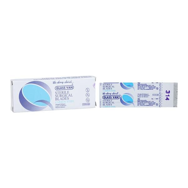Myco Medical Supplies -Glassvan Carbon Steel Sterile Chisel Blade #314 2003-314