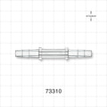 Straight Connector, Barbed, Clear - Fits 3/16 inch ID Tubing (0.188 inch, 4.76 mm) - 73310