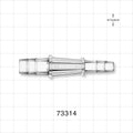 Straight Connector, Reducer, Barbed, Clear - Fits 3/8 inch x 1/4 inch ID Tubing (0.375 inch x 0.25 inch, 9.53 mm x 6.35 mm) - 73314