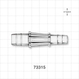 Straight Connector, Reducer, Barbed, Clear - Fits 1/2 inch x 3/8 inch ID Tubing (0.5 inch x 0.375 inch, 12.7 mm x 9.53 mm) - 73315