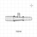Straight Connector, Reducer, Barbed, Female Luer Lock Side Port, Clear - Fits 3/8 inch x 1/4 inch ID Tubing (0.375 inch x 0.25 inch, 9.53 mm x 6.35 mm) - 73319