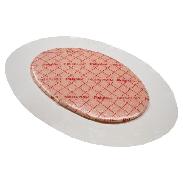 Ferris Mfg Corp PolyMem Shape Hydrophilic QuadraFoam Pre-Cut Dressing 6-1/2x8-1/5" Oval Adhs LF  - 8086