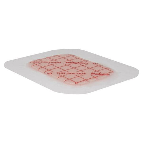 Ferris Mfg Corp PolyMem Hydrophilic QuadraFoam/Film Island Dressing 4x5" Sterile Non-Adherent LF, 4 BX/CA - 405