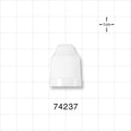Ribbed Child Resistant Screw Cap, White for 74225 and 74226 - 0.76 inch Diameter (19.4 mm) - 74237