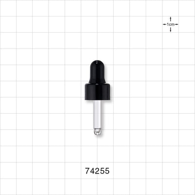 Dropper Cap, Black for 74249, 74250, 74251 - Fits Neck Finish: 13/415 - 74255