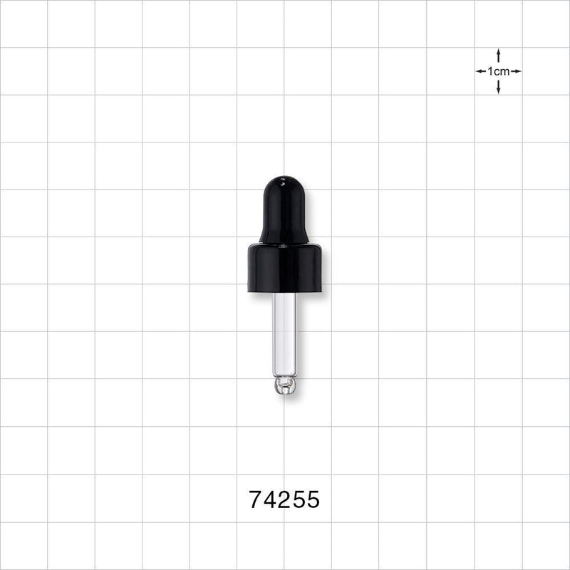 Dropper Cap, Black for 74249, 74250, 74251 - Fits Neck Finish: 13/415 - 74255