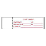 Precision Dynamics Corp. Label Paper I.V. Set Change White 3/4x3" 1000/Box - N-240