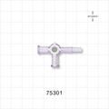 3-Way Stopcock, 2 Female Luer Locks, Male Luer Slip - 29 psi - 75301