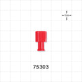 Double Dead-Ender Cap, Non-Vented with Recessed Stem, Red -  - 75303