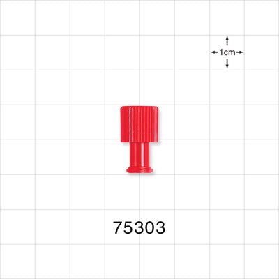 Double Dead-Ender Cap, Non-Vented with Recessed Stem, Red -  - 75303