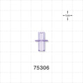 Female Luer Lock, Tubing Port, Clear - 0.189 inch ID/0.258 inch OD (4.8 mm /6.55 mm) - 75306