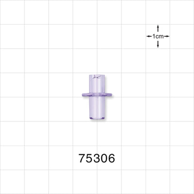 Female Luer Lock, Tubing Port, Clear - 0.189 inch ID/0.258 inch OD (4.8 mm /6.55 mm) - 75306
