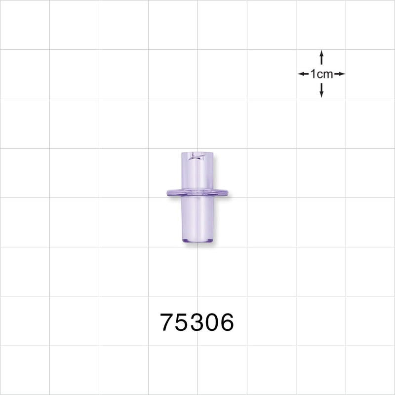 Female Luer Lock, Tubing Port, Clear - 0.189 inch ID/0.258 inch OD (4.8 mm /6.55 mm) - 75306