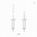 Spike/Chamber Assembly with Vented Cap - 0.134 inch - 0.127 inch ID (3.4 mm - 3.23 mm) - 75309