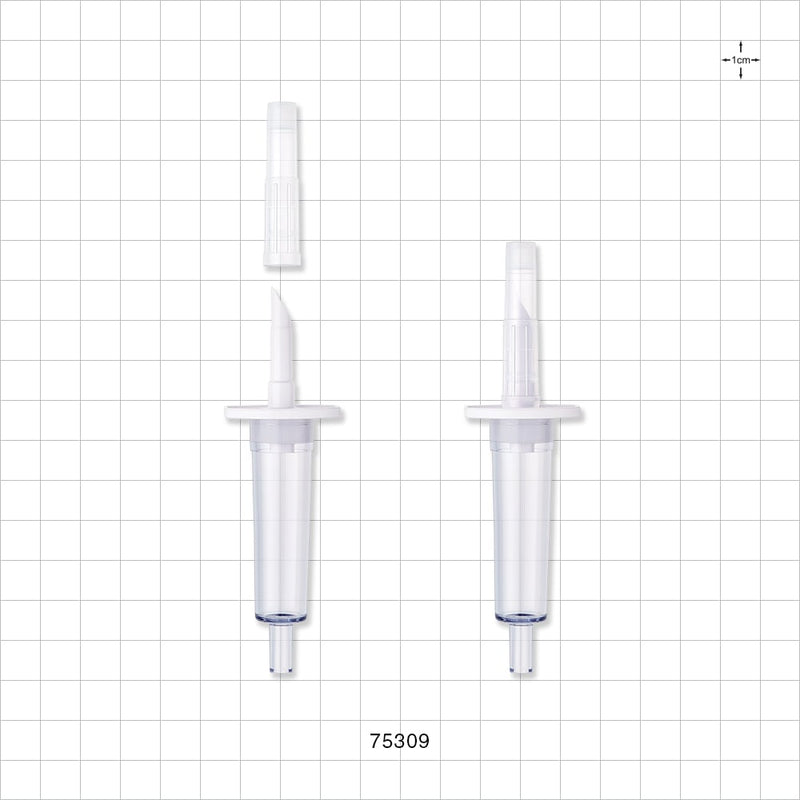 Spike/Chamber Assembly with Vented Cap - 0.134 inch - 0.127 inch ID (3.4 mm - 3.23 mm) - 75309