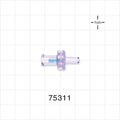 Luer Activated Valve, Female Luer Lock, Tubing Port - 0.086 inch ID/0.158 inch OD (2.18 mm/4.01 mm) - 75311