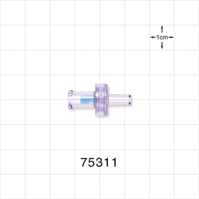 Luer Activated Valve, Female Luer Lock, Tubing Port - 0.086 inch ID/0.158 inch OD (2.18 mm/4.01 mm) - 75311