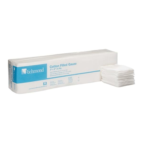 Richmond Dental Company Exodontia Cotton Filled Exodontia Sponge 2x2" 8 Ply Non-Sterile - 300410