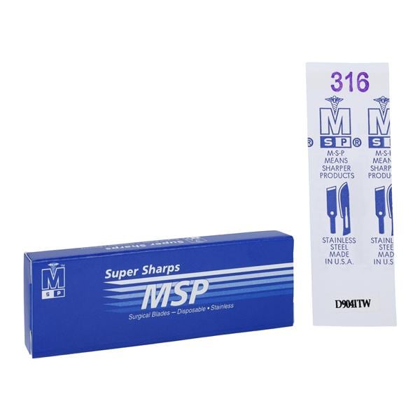 Surgical Specialties Inc -MSP Steel Non-Sterile Surgical Blade 3mm, 12 BX/CA 316