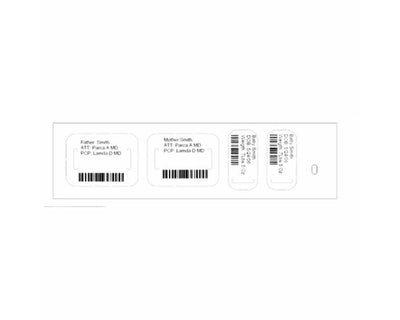 PDC Precision® Thermal Wristband Tag 1-1/2" Core, 1-1/8" L x 1-1/4" H (Adult) 1-1/8" L x 5/8" H (Infant) White, 400 per Box | 7600-11-PDL