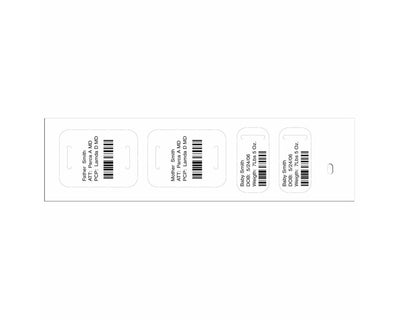 PDC Precision® Thermal Wristband Tag 3" Core, 1-1/8" L x 1-1/4" H (Adult) 1-1/8" L x 5/8" H (Infant) White, 400 per Box |  7601-11-PDL