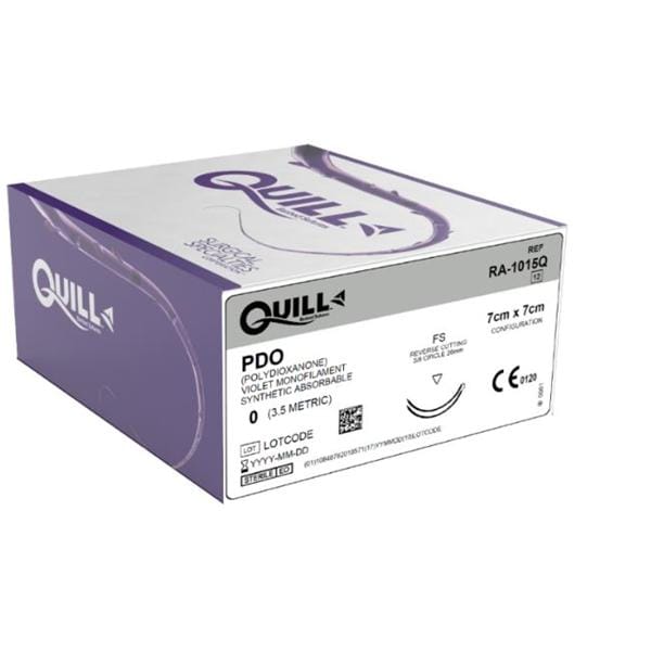 Surgical Specialties Corp Quill Suture 0 7x7cm Polydioxanone Monofilament FS Violet 12/Bx  - RA-1015Q